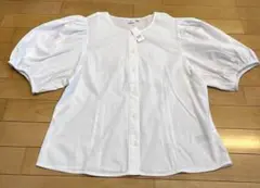 新品未使用！タグ付き！GAP ギャップ　シャツ L ポプリン　パフスリーブ