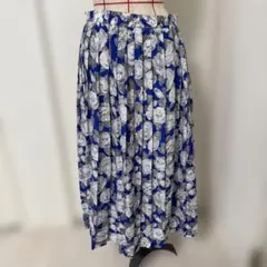 古着 プリーツスカート 花柄