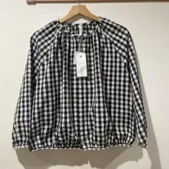 新品タグ付き❣️NATURAL LAUNDRY ♡チェック柄長袖ブラウス サイズ2
