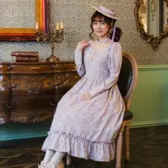 くる実 しま実 しまむら グレイスフルドレス パープル ワンピース しまロリ