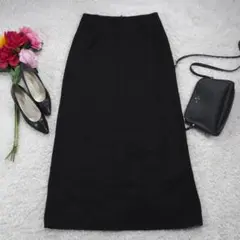 H192*極美品☆BATISTE バティスト☆マキシ丈☆スカート☆黒ブラック