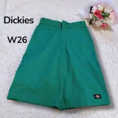 【ディッキーズDickies】ルーズフィット　ハーフパンツ　グリーン　W26美品
