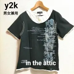 「in the attic」プリントTシャツ y2k 平成ギャル 男女兼用