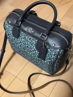 コーチ 2way ミニボストン ショルダーバッグ 花柄