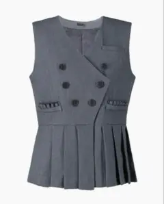 bibiy CECILE PLEATS VEST ベスト　グレー
