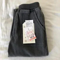 しまむら　グレー　デニム風パンツ 140