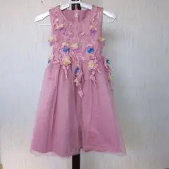 花柄刺繍ピンクドレス130サイズ