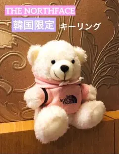 ノースフェイス 韓国限定　ベア　キーリング　バッグチャーム くま ピンク