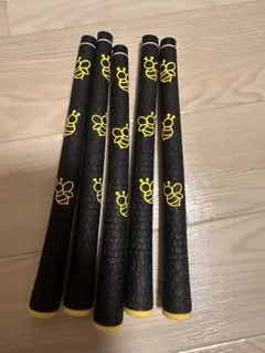 HONEYGRIP 黒と黄色 蜂デザイン グリップ 5本セット
