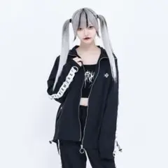 REFLEM Dリングロゴテープナイロンジャケット ブラック