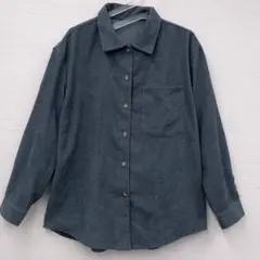 SPRAY PREMIUM コーデュロイシャツ 長 袖グレーポリエステル混F