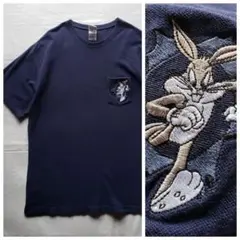 90s 00s ルーニーテューンズ バッグスバニー 鹿の子 Tシャツ L