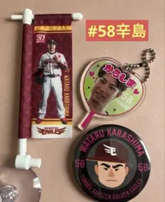 楽天イーグルス　辛島航　缶バッジ　のぼり　キーホルダー