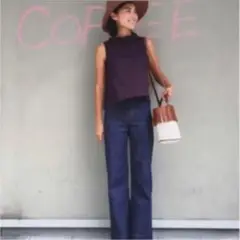 マディソンブルー ワイドデニムパンツ