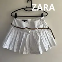 ▽ZARA　ザラ　インパン　フレアスカート　M　白　ホワイト　ショートパンツ