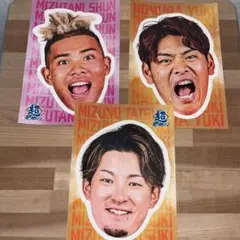 【3枚セット】ファイターズ 超夏祭り ステッカー 野村佑希 水野達稀 水谷瞬