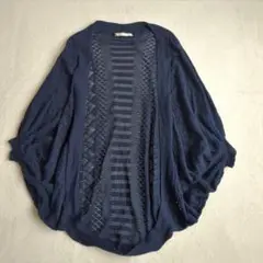 オリーブデオリーブ◇ドルマンスリーブシアーカーディガン すかし編み UV対策