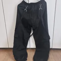 カーゴパンツ 黒 サルエル ベルト サブカル 地雷