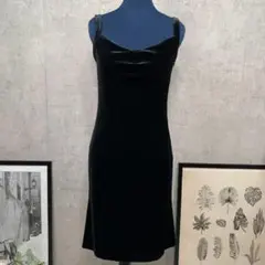 peyton place ひざ丈ワンピース キャミワンピ ベロア M
