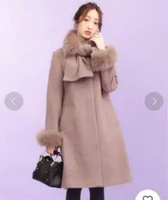 FOXファーマフラー付コート
