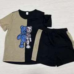 クマプリント Tシャツ ショートパンツ セット 130cm