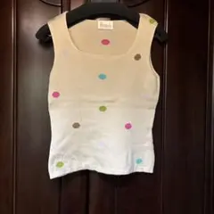 Harrods ノースリーブ ドット柄 トップス
