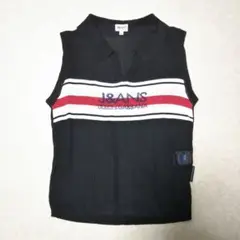 美品【DOLCEu0026GABBANA】襟付き ノースリーブ ニット ロゴ EDCBA