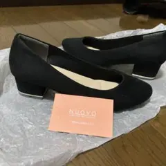 NUOVO プレートヒールパンプス 4 S/BLACK