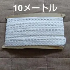 ホワイト レースリボン 約10m