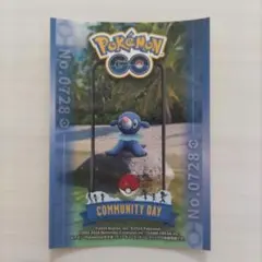 ポケモンGO　ステッカー　アシマリ　COMMUNITY DAY　ポケセン限定
