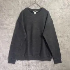 H&M エイチアンドエム トレーナー スウェット 無地 メンズ グレー M