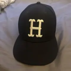 HUF ネイビー ベースボールキャップ New Era7 1/2