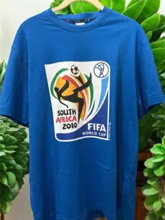 FIFA ワールドカップ　南アフリカ　2010 青　Tシャツ　タグ付