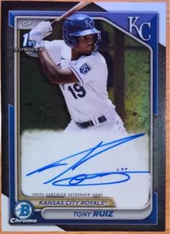 TONY RUIZ TOPPS BOWMAN CHROME AUTO RC