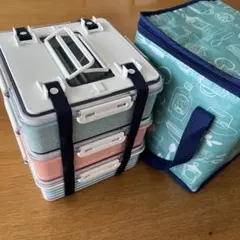 アフタヌーンティー　3段　弁当箱　ランチボックス　お重　保冷バッグ付き