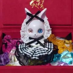 カプセルドール　ゴスロリ風ドレス　黒系　アウトフィット【ハンドメイド】
