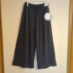 新品　ガウチョパンツ　ひんやりふわりワイドパンツ　 L　大きいサイズ 接触冷感