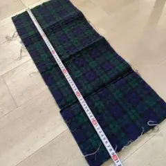 緑と青のチェック柄キルティング生地