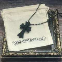 クロス ラバー ネックレス ブラック 黒 新品 メンズ ネックレス