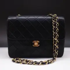 CHANEL シャネル ミニマトラッセ ラムスキン 黒 ショルダーバッグ 20