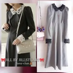 ＪＩＬＬ ｂｙ ＪＩＬＬＳＴＵＡＲＴ ポイントレースチェックワンピース／千鳥格子