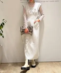 Mystrada キラキラハイウエストジャンスカ