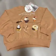新品　しまむら　あかねこ　スイーツ　裏毛　トレーナー　100
