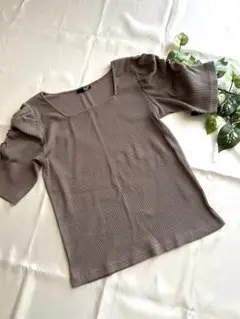 【SUREVE】 新品　未使用品　リブパフスリーブ カットソー