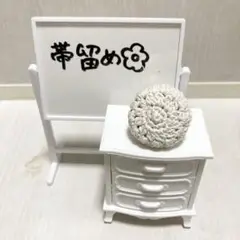 帯留め レース編み(生成り) D柄