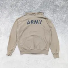 USA古着 ARMY ノータグ パーカー カーキ ダメージ