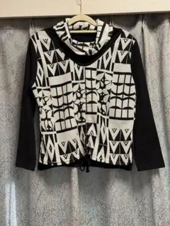 TOMOMI ladies fashion 白黒 トップス 長袖 春 秋