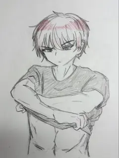 手描きイラスト 筋肉 オリジナル アナログ