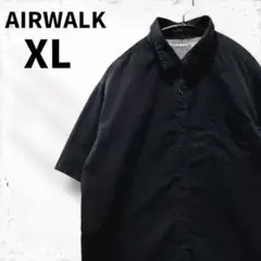 エアウォーク マイクロドット XL 黒 半袖シャツ 古着 CBOY ゆるだぼ夏服