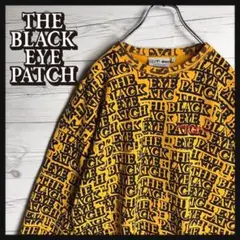【即完売】ブラックアイパッチ 総柄 ワンポイント刺繍 奇抜 希少 スウェット